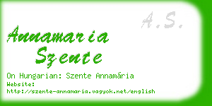 annamaria szente business card